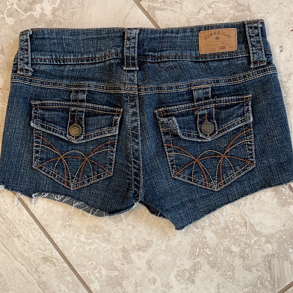Cut Off Hydraulic Jean Shorts - Picture 2 of 4
